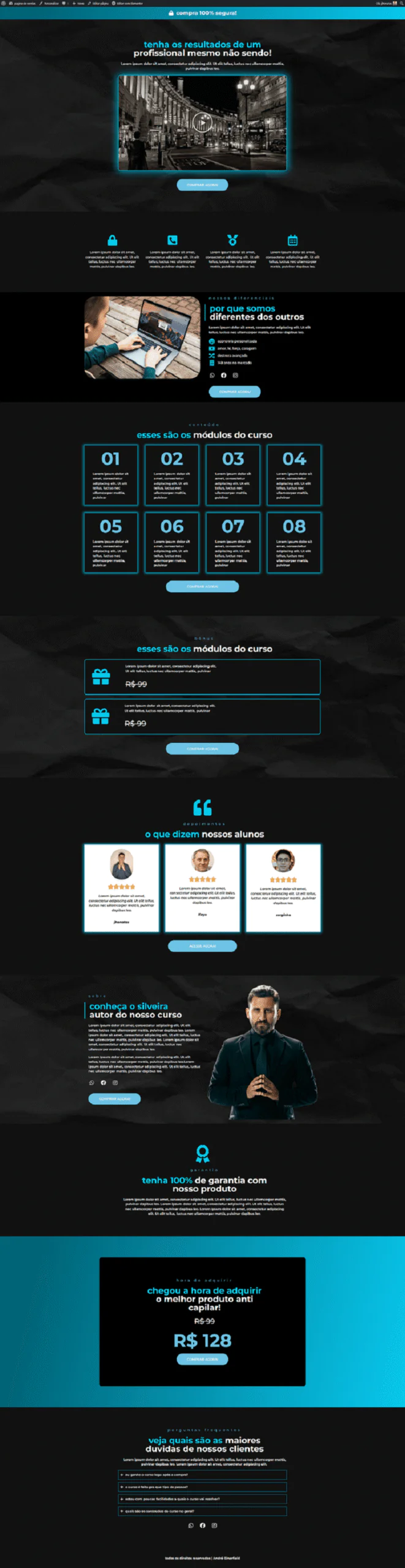 Página de vendas - curso online