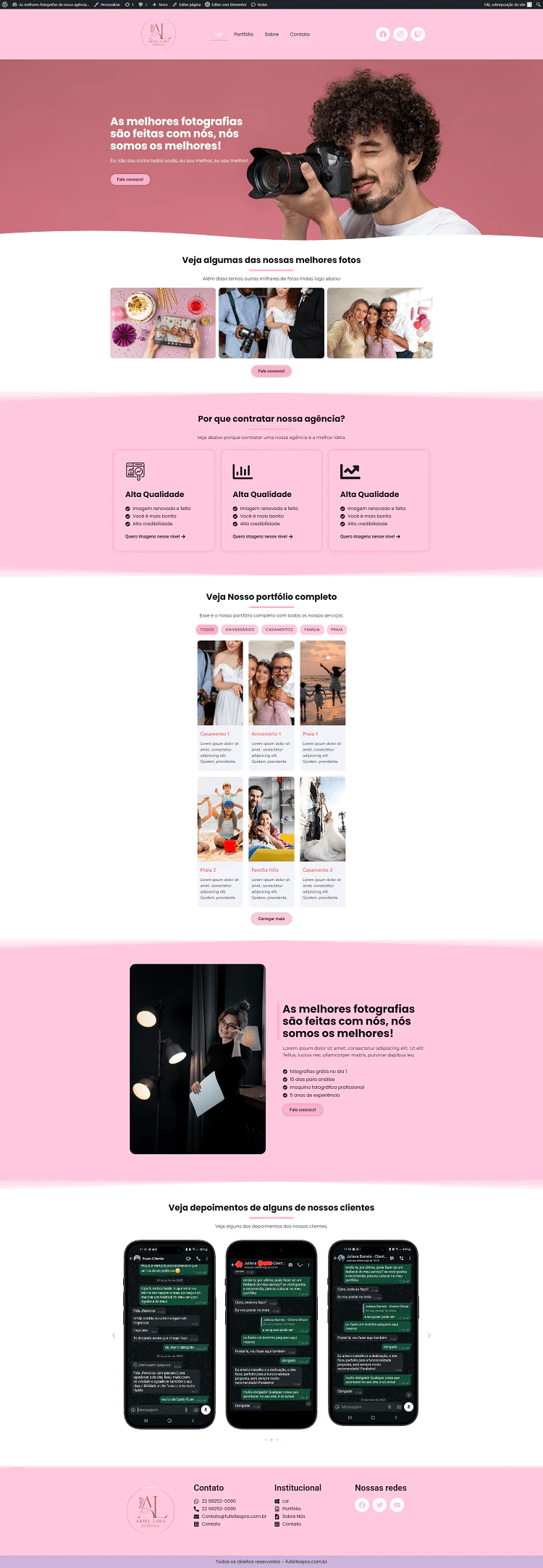Site Portfólio | Site portfólio completo e profissional
