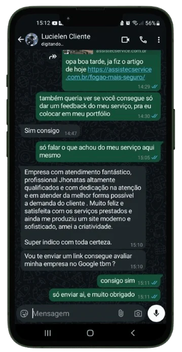 Depoimento de cliente - Lucielen